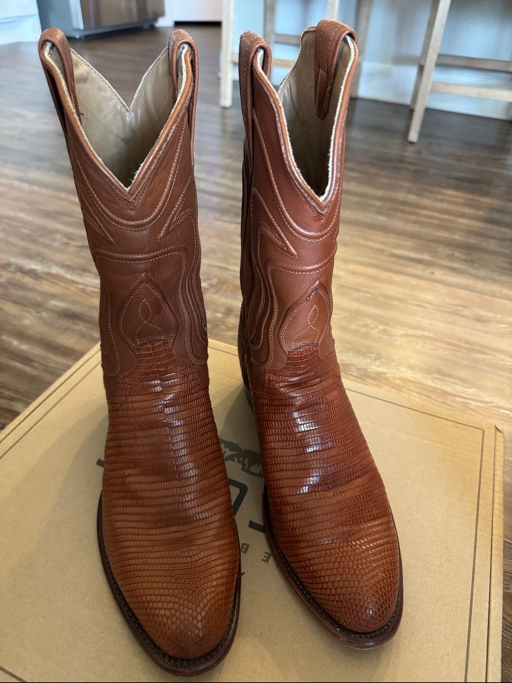 Tecovas The Nolan Pecan Lizard Western Boots